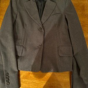 BCBG MAXAZRIA Women Grey Blazer Suit Jacket Dressy  Size M